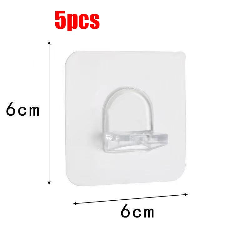 Double-Sided Adhesive Wall Hooks Hanging Picture Photo Frame Hangers Hooks Hanger Transparent Hooks Suction Cup Wall Holder: 5 pairs F