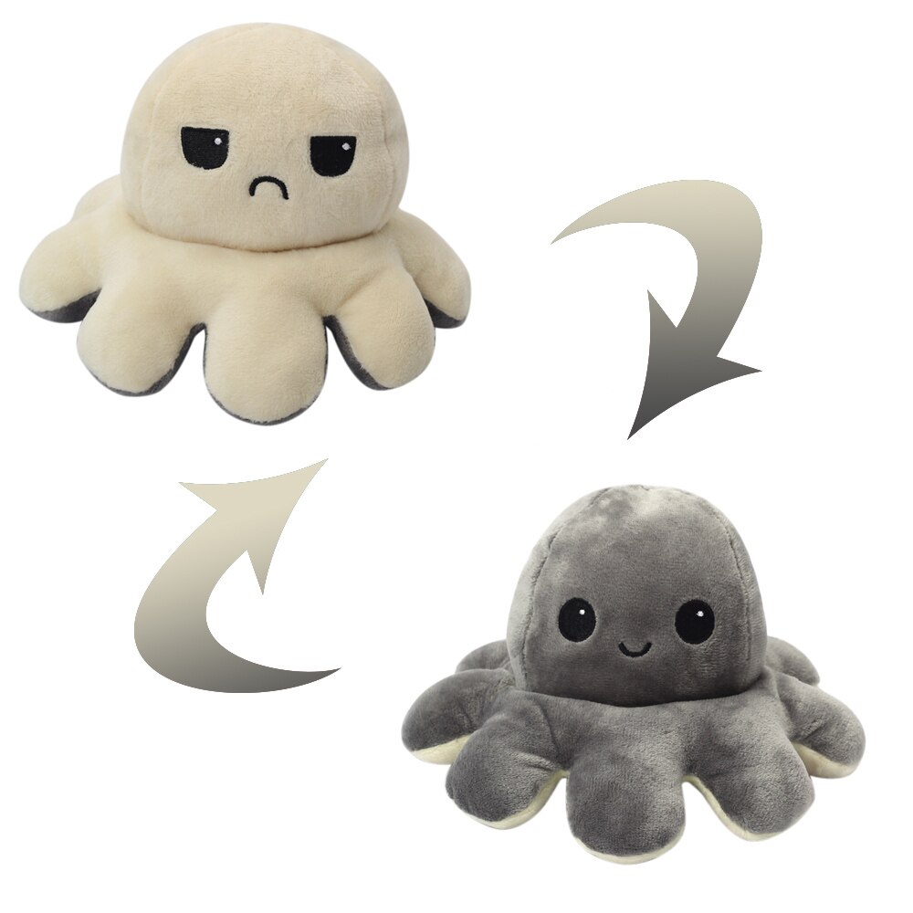 Plush Toys Kids Soft Octopus Plush Animal Crossing Children Double-sided Flip Doll Soft Pulpo Reversible Cute Peluches Toys: 03