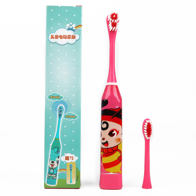 New Children Electric Toothbrush Automatic Ultrasonic Waterproof Cartoon Toothbrush Children&#39;s Life Education And Nursing Tools: Rosso