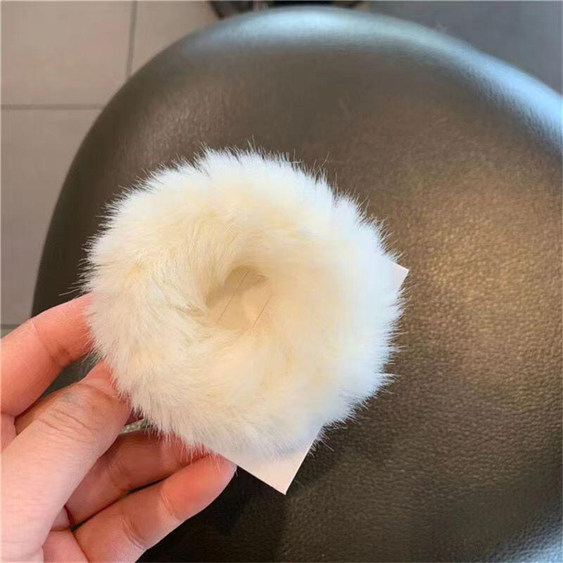 Kaninchen Haar Seile Bär Scrunchies Frauen Mädchen Elastische Haar Gummibänder Gummi freundlicher Pferdeschwanz Halfter Haar Krawatten Haar Zubehör: Braun