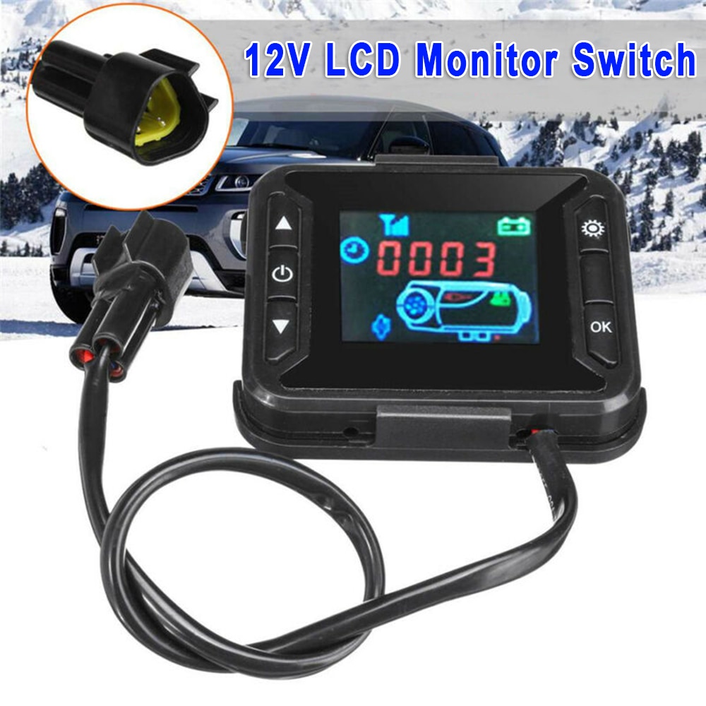 Car LCD Switch Truck Black 12V Air Parking Controller Switch 10x7x2cm Parts