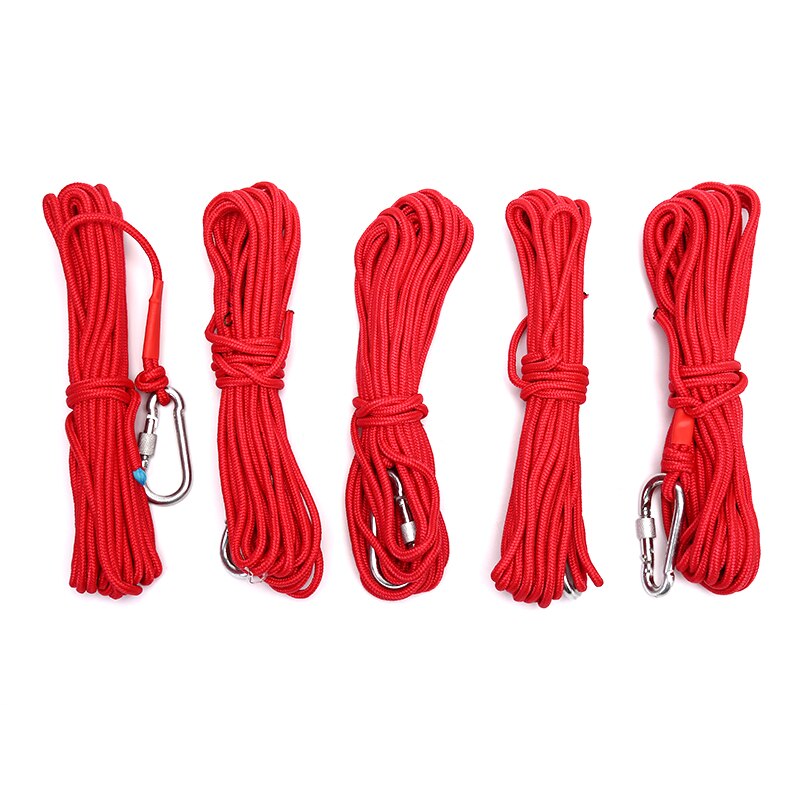 10M Red Fishing Magnets Rope Strong Search Magnets Fishing Pot Fishing Magnet Rope