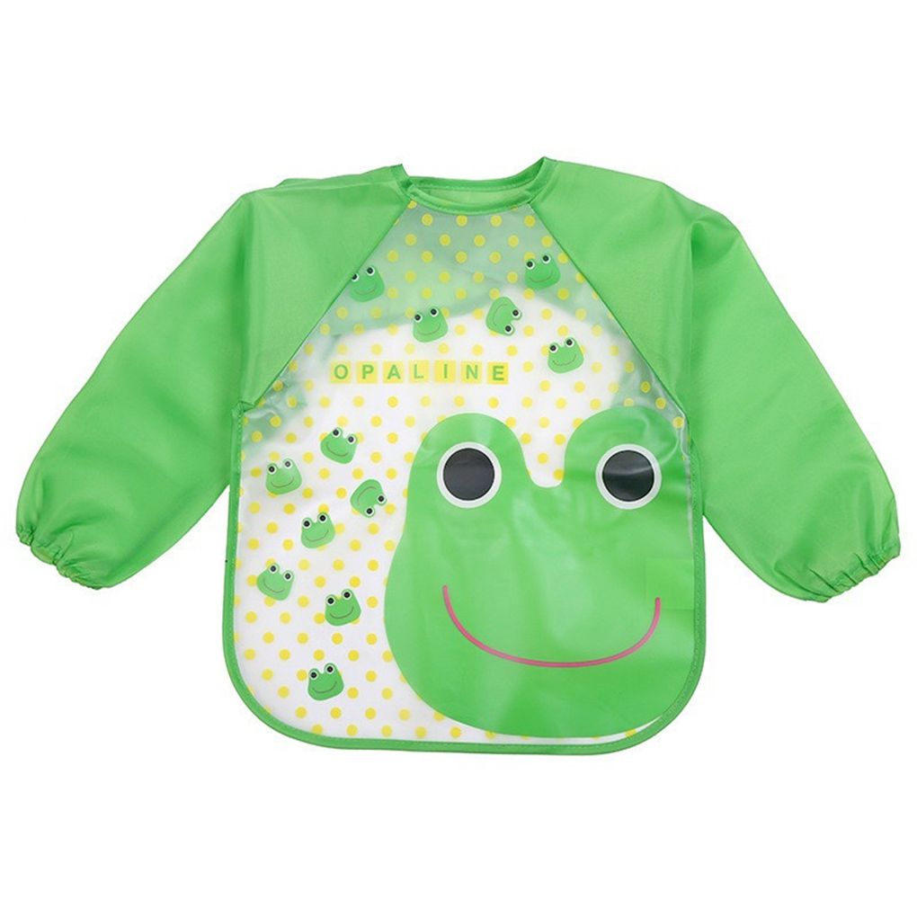 Mooie Baby Slabbetjes Baby Lange Mouw Waterdichte Babyvoeding Kiel Kinderen Plastic Overall Bib Peuter Sjaal
