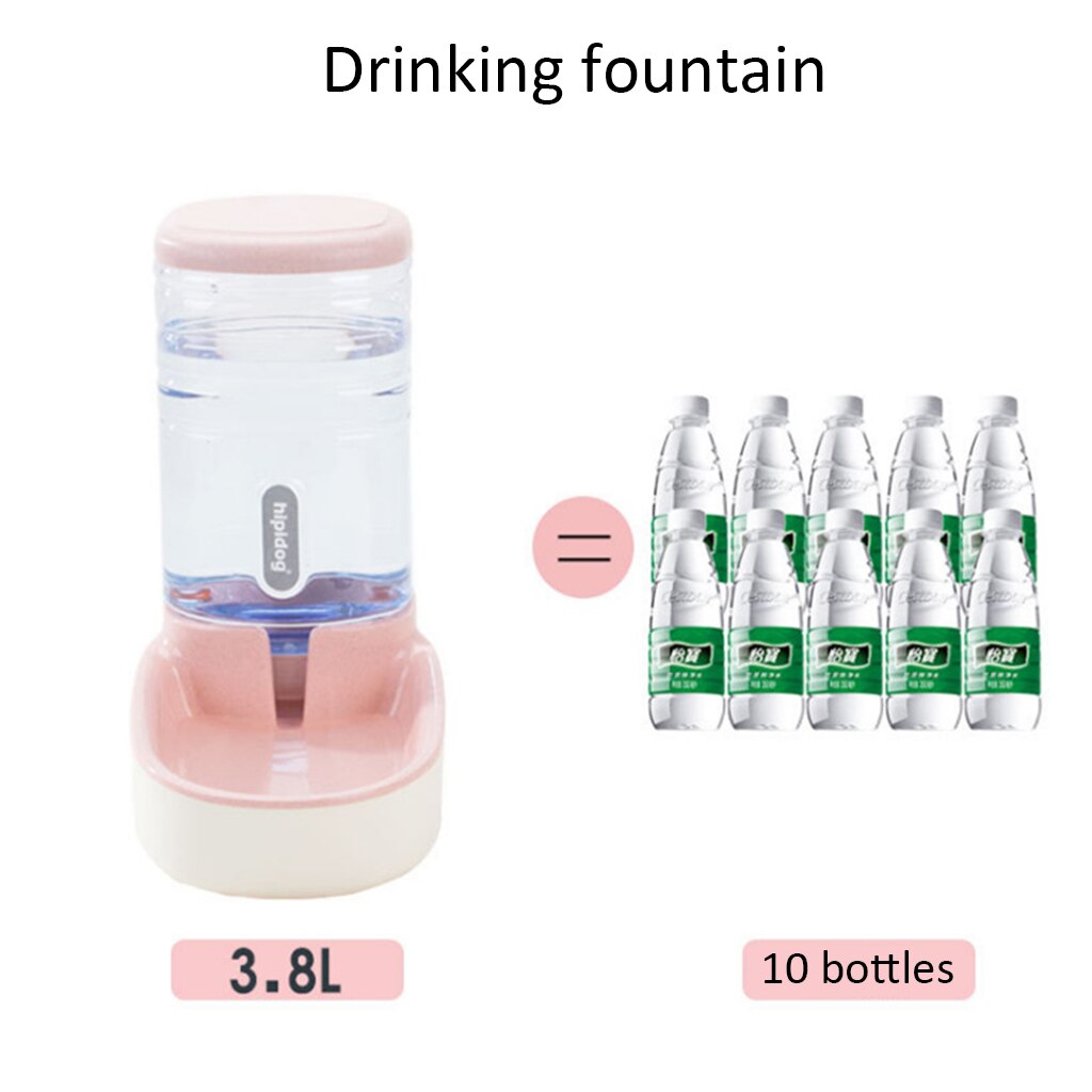 3.8l automatische voerbakken voor katten en honden, grote voer- en waterdispenser, drinkfontein, fles en antislip voerbak