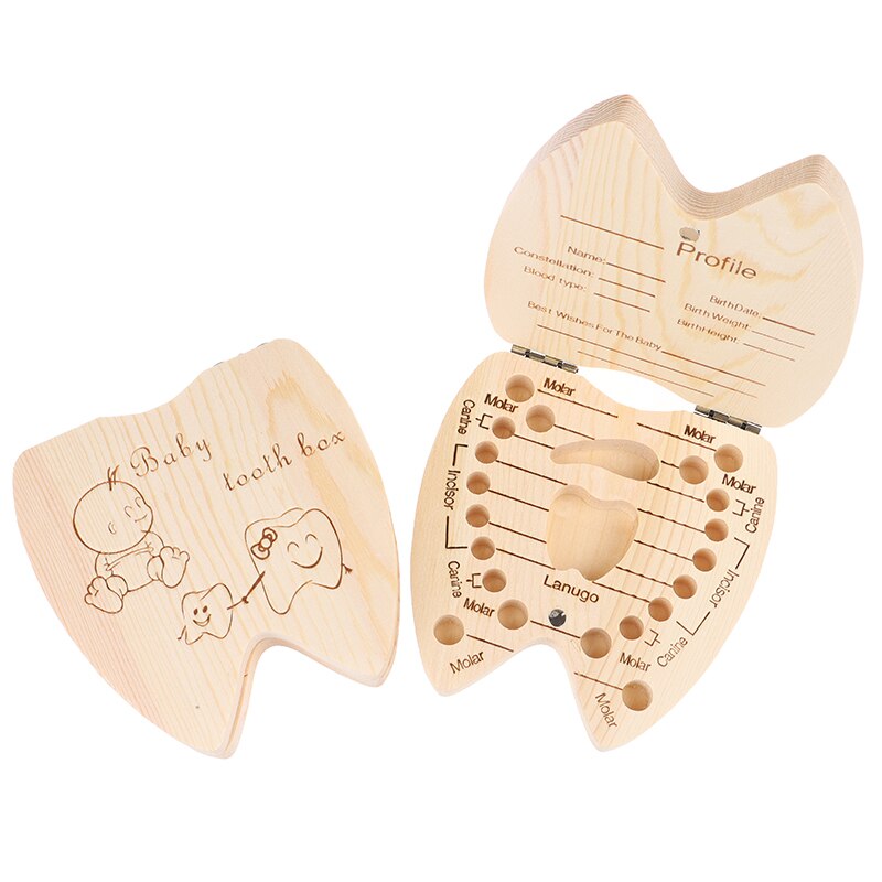 1pc baby tre baby jente gutt tann organisator bokser lagre løvfellende tenner lagring minnesaker samle