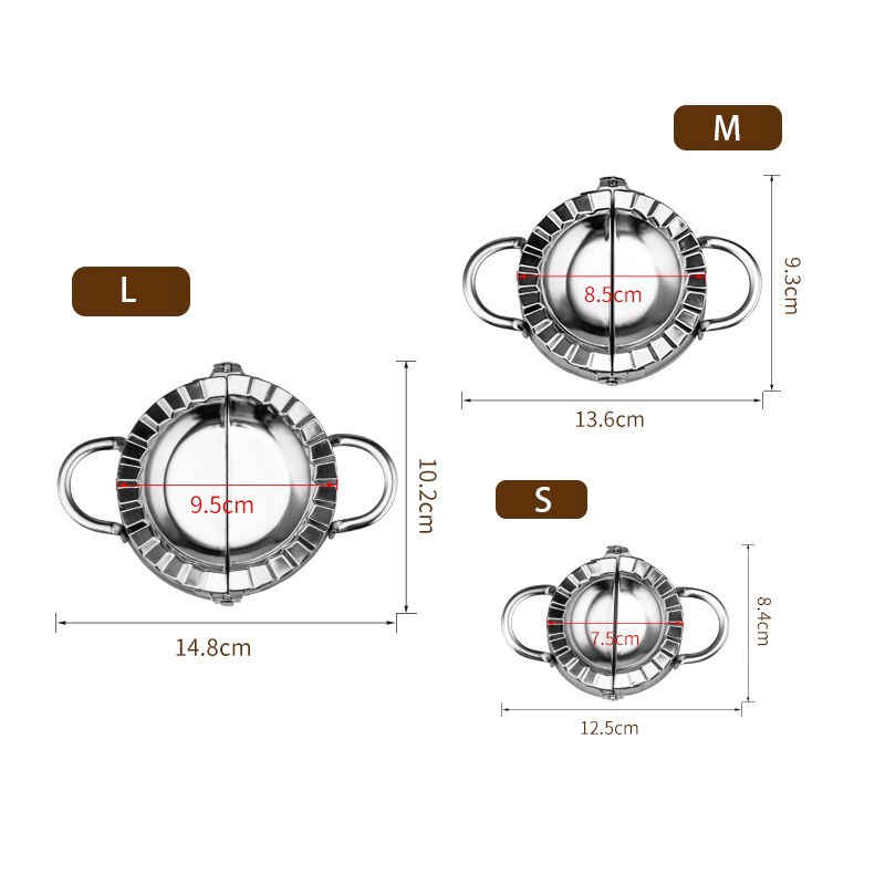 Knoedel Maker Roestvrij Stalen Bol Mold Mould Deeg Presser Cutter Pie Maker Gereedschap Keuken Gadgets