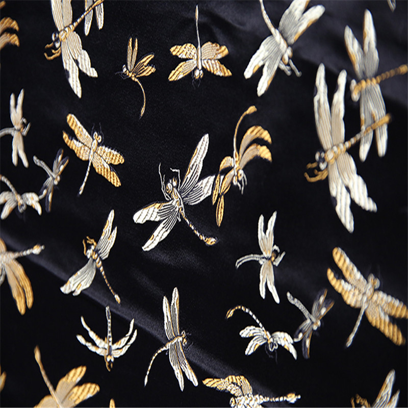 Silke jacquard brokade stof smukke designs populære mønstre silke stoffer til at gøre vidunderlige kjoler kvinder