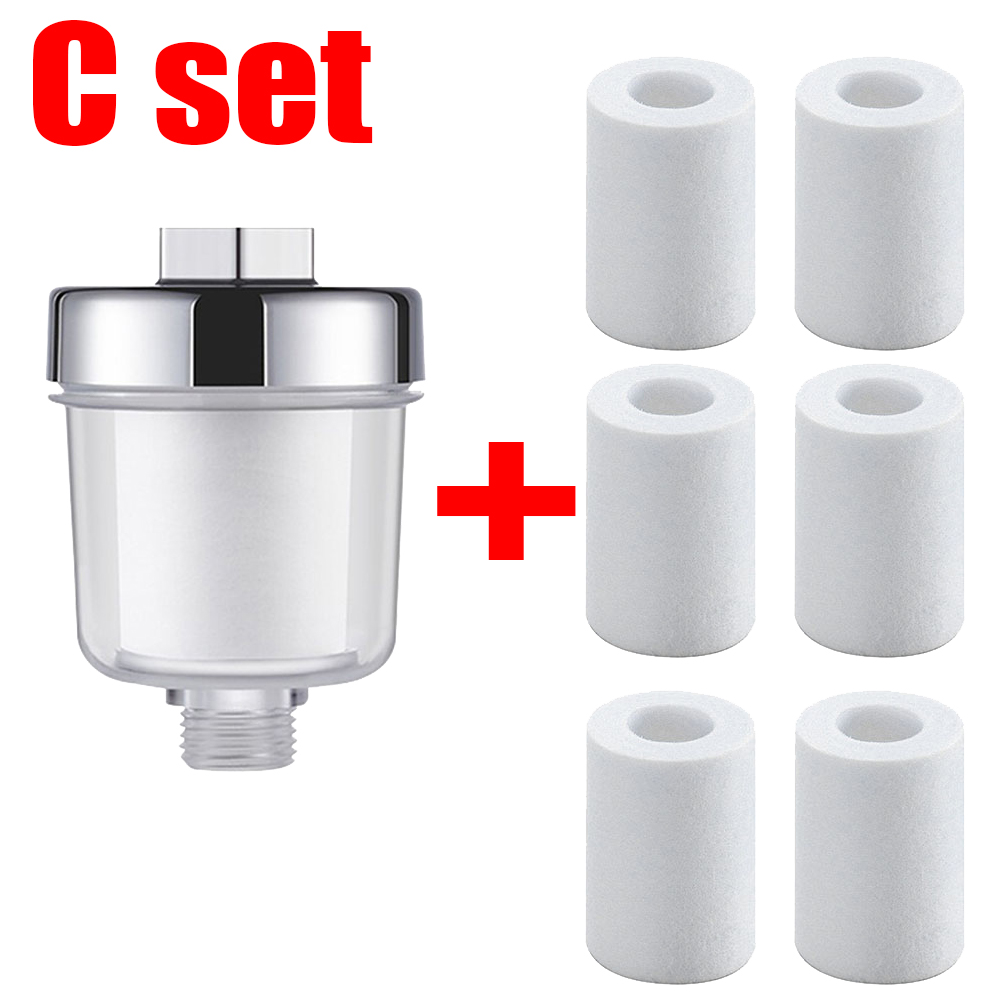 Universele Kraan Filter Pp Katoen Hoge Dichtheid Praktische Waterzuiveraar Filter Kraan Verzachten Hard Water Douche Waterfilter Voor Hom: Black