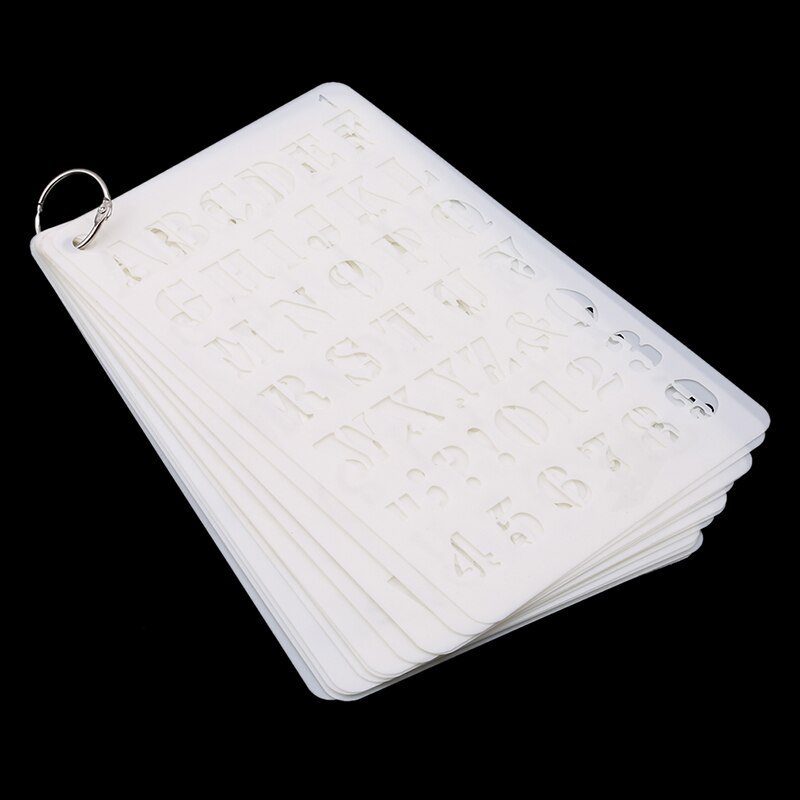 12PCS/set Letter And Number Stencils Alphabet Stencil For A5 Bullet Journal Supplies Painting Drawing Craft Scrapbooking