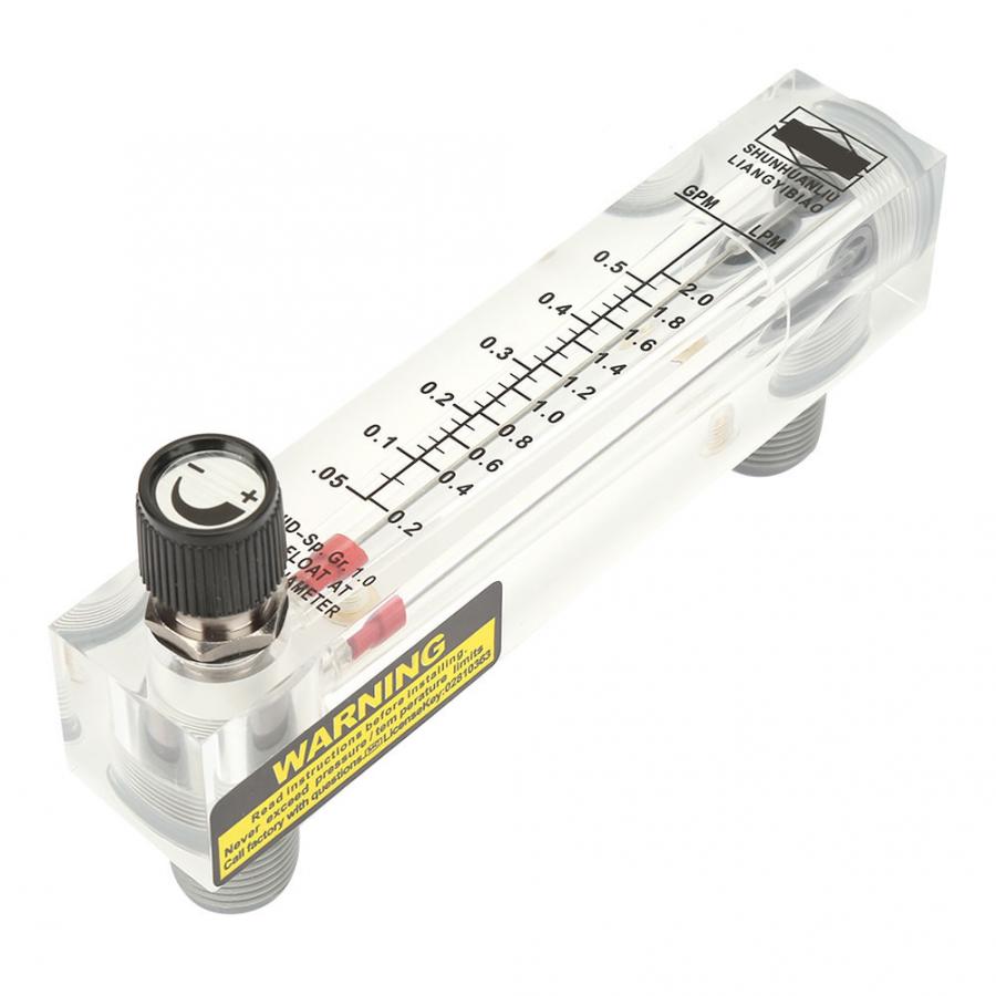 Vloeibare Flowmeter 0.1-0.5GPM Knop Panel Type Vloeibare Flowmeter Flow Meter Meting ZG1/4 "Flowmeter LZM-15T