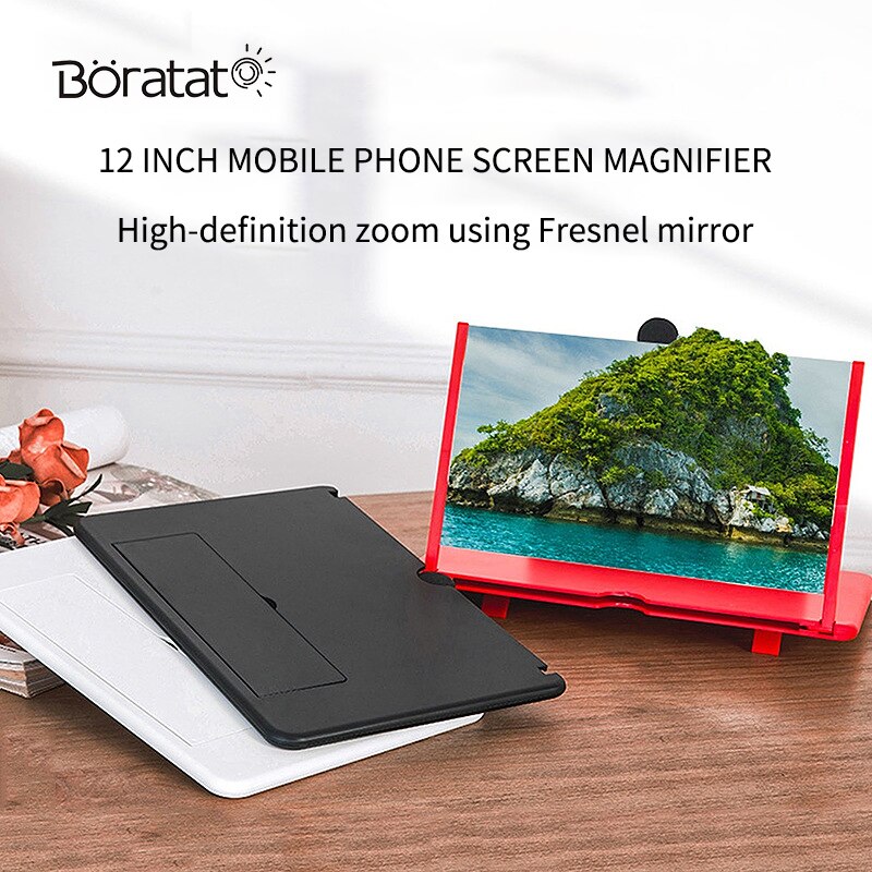 12 Inch 3D Mobiele Telefoon Screen Versterker Hd Video Vergrootglas Stand Beugel Video Opvouwbare Telefoon Houder