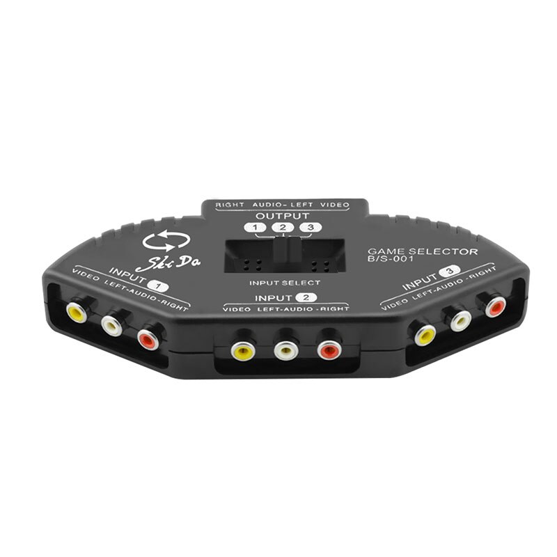 3 In 1 Out Rca Switch 3-Way Rca Splitter Rca Audio Video Av Selector Switcher Box Met 3 rca Male Naar Male Kabel