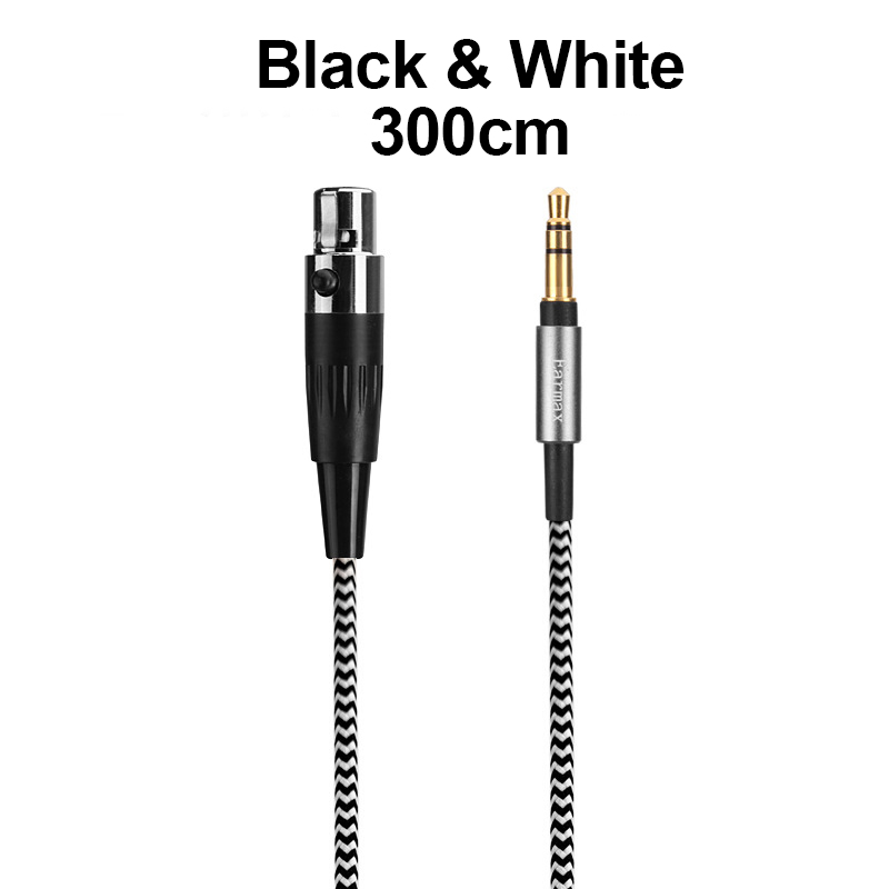 Para Beyerdynamic AKG Q701 K702 K271S K701 K272 K371 K275 K267 DT1770Pro DT7990Pro H118 H128 MINIXLR Cable trenzado de nailon: Grey