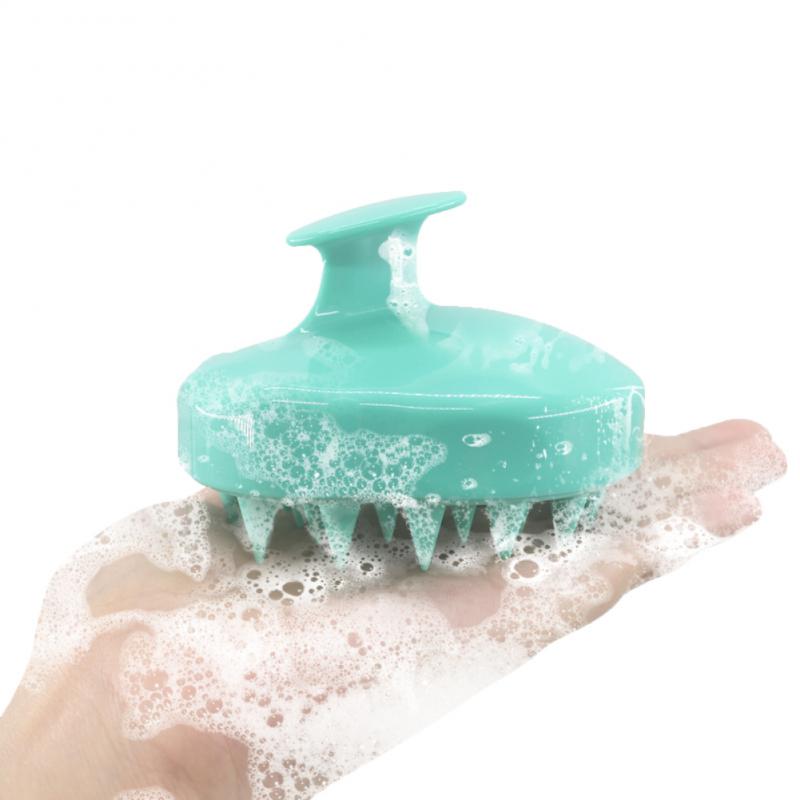 Cepillo de silicona para masaje de cuero cabelludo, cepillo para lavado de pelo, ducha, Spa, adelgazante, 1 unidad