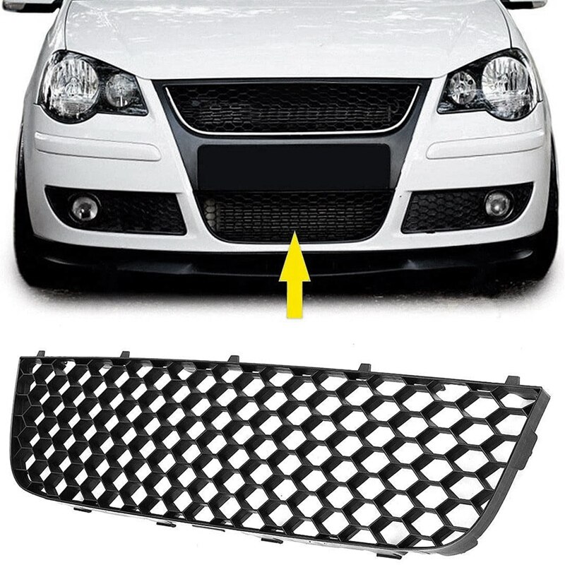 Car Front Bumper Grille Racing Grille For-Polo 06-09 MK4 9N3