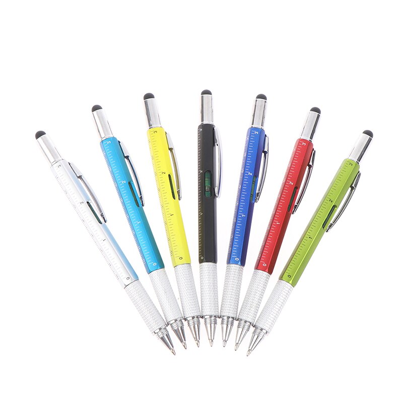 Creativity 6 in 1 Multi Purpose Pen with Screen Ruler Multi Head Screwdriver Work Functional Capacitive Touch Sign Tool Pen
