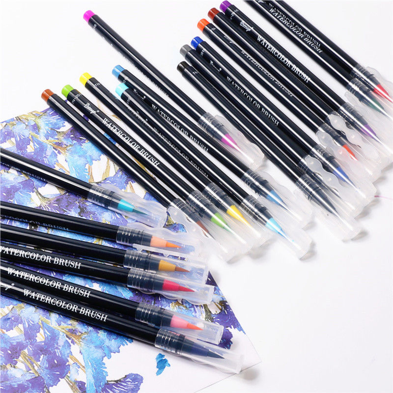 20 farben aquarell pinsel stift weichen pinsel stift einstellen aquarell Marker Liner stift für manga Comic Kalligraphie malerei kunst liefert