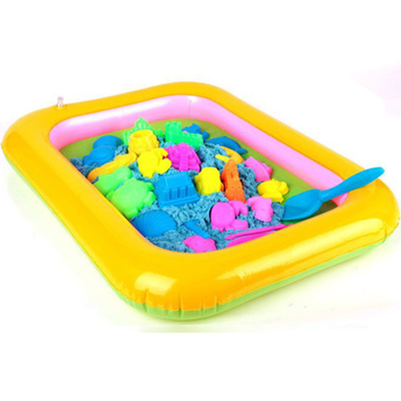 Opblaasbare Strand Zand Lade Plastic Mobiele Tafel Voor Kinderen Kids Indoor Spelen Zand Klei Kleur Modder Speelgoed Accessoires Multi- func