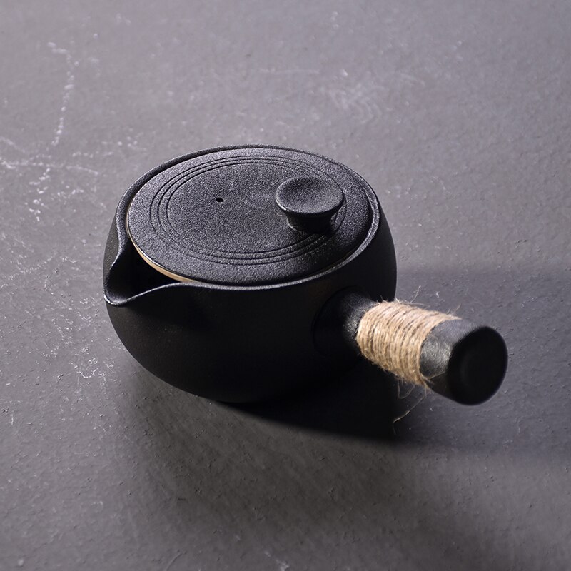 Tangpin japansk svart porslin keramiska tekannor tekanna kinesisk kung fu tekanna drinkware 500ml