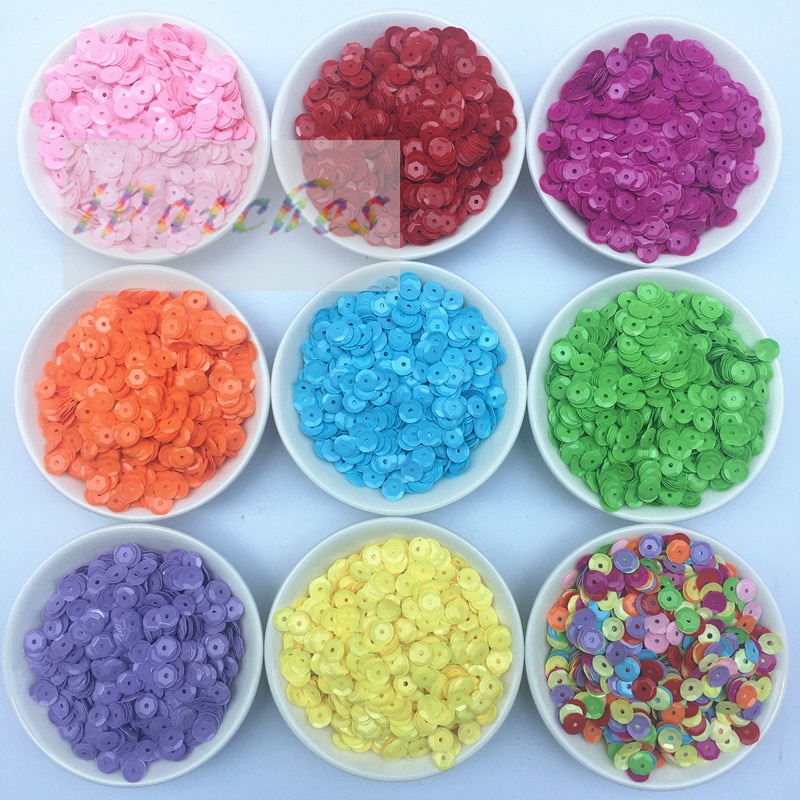 720Pcs 6Mm Cup Pailletten Pvc Effen Kleur Naaien Pailetten Diy Craft Scrapbook Bruiloft Decoratie Stof Halloween Party Verfraaien