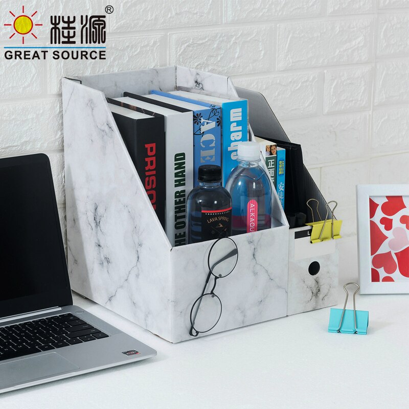 Foldaway File Holder Marble Newspaper Box Desk Top... – Grandado