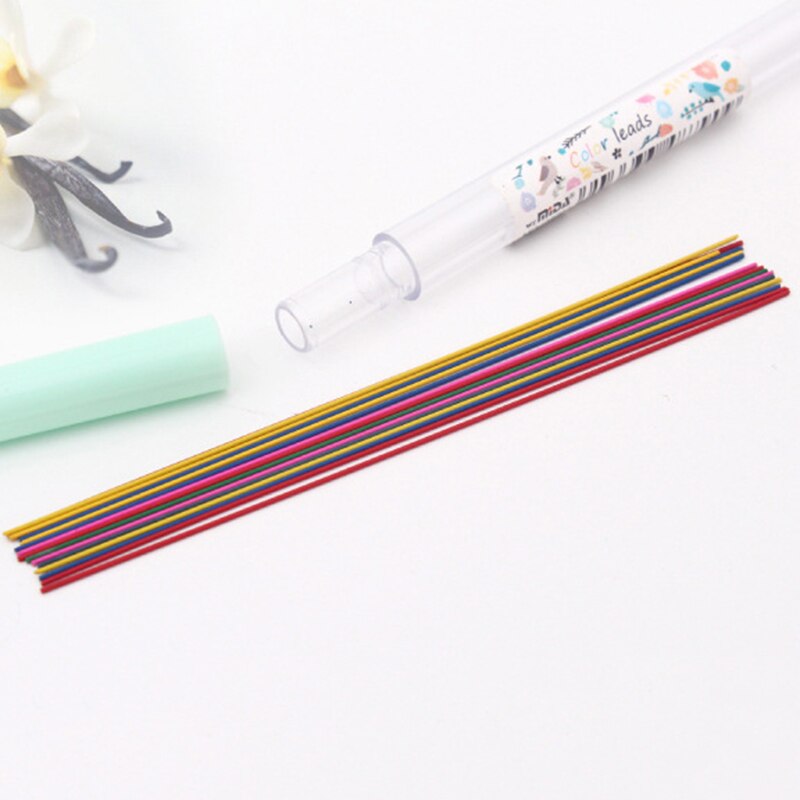 15Pcs/box 0.5 /0.7 mm Colorful Mechanical Pencil Lead Art Sketch Drawing Color Lead School Office Supplies