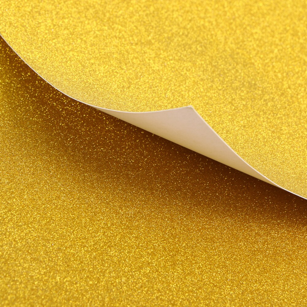 10pcs A4 Sheets Glitter Cardstock Card Making Diy Material Sparkling Craftwork Scrapbooking (Gold)