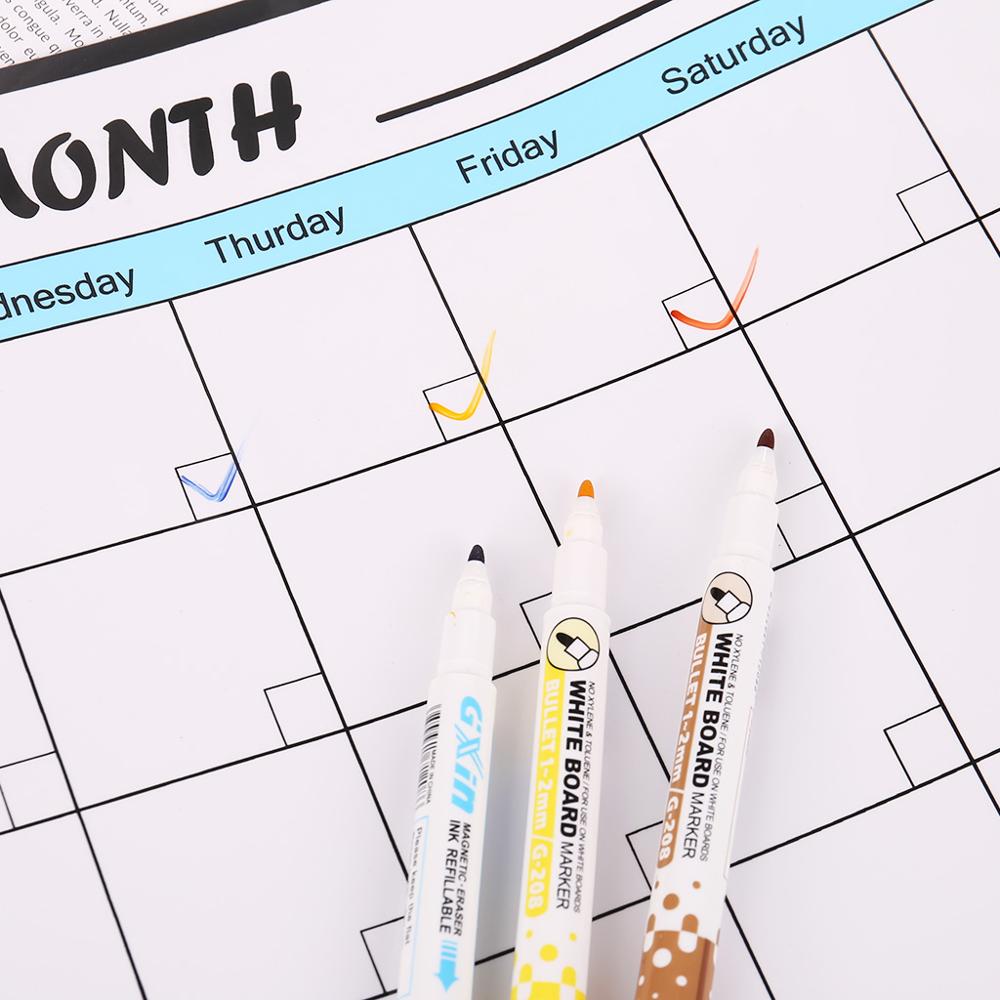 Maandelijkse Planner Zachte Magnetische Whiteboard Magneten Tekening Bericht Memo Pad Kalender