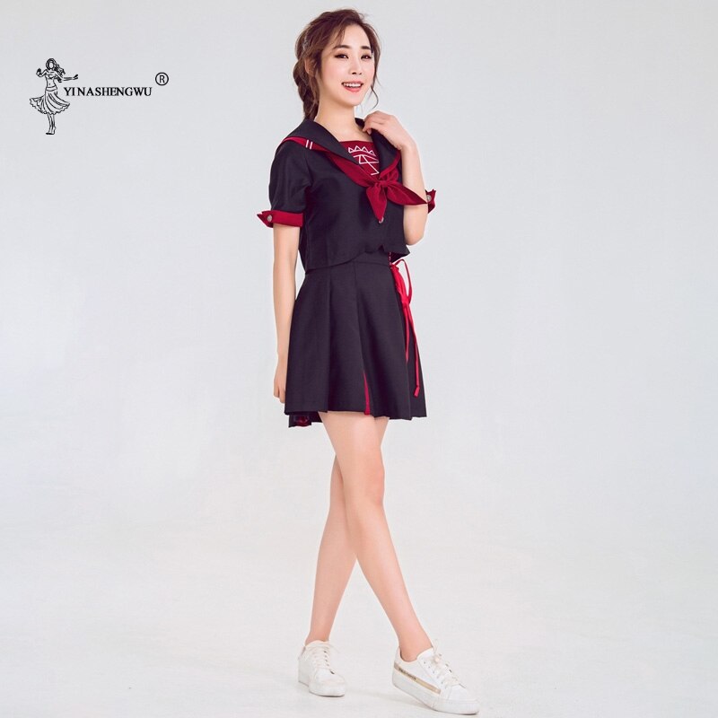 Ladies Sailor Suit College Wind Japanese School Uniform JK Summer Uniform Dance Costume For Girls High School Students Clothing