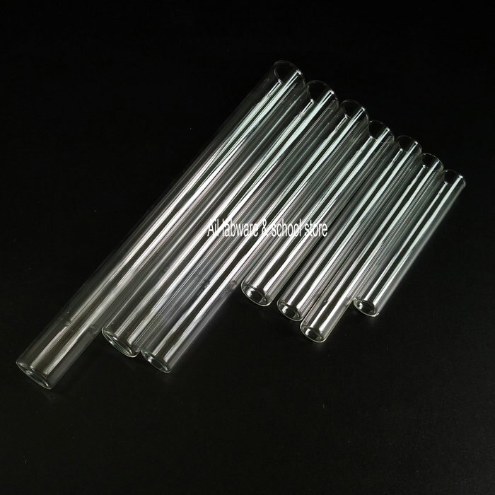 10 stks/partij DIA 12/13/15/18mm 7 Verschillende Maten Vlakke Bodem Glazen Test tube Clear Glaswerk