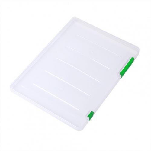 Document Case Praktische Slijtvaste Transparante Document Plastic Case Voor Tijdschriften Transparant Document Plastic Case: green