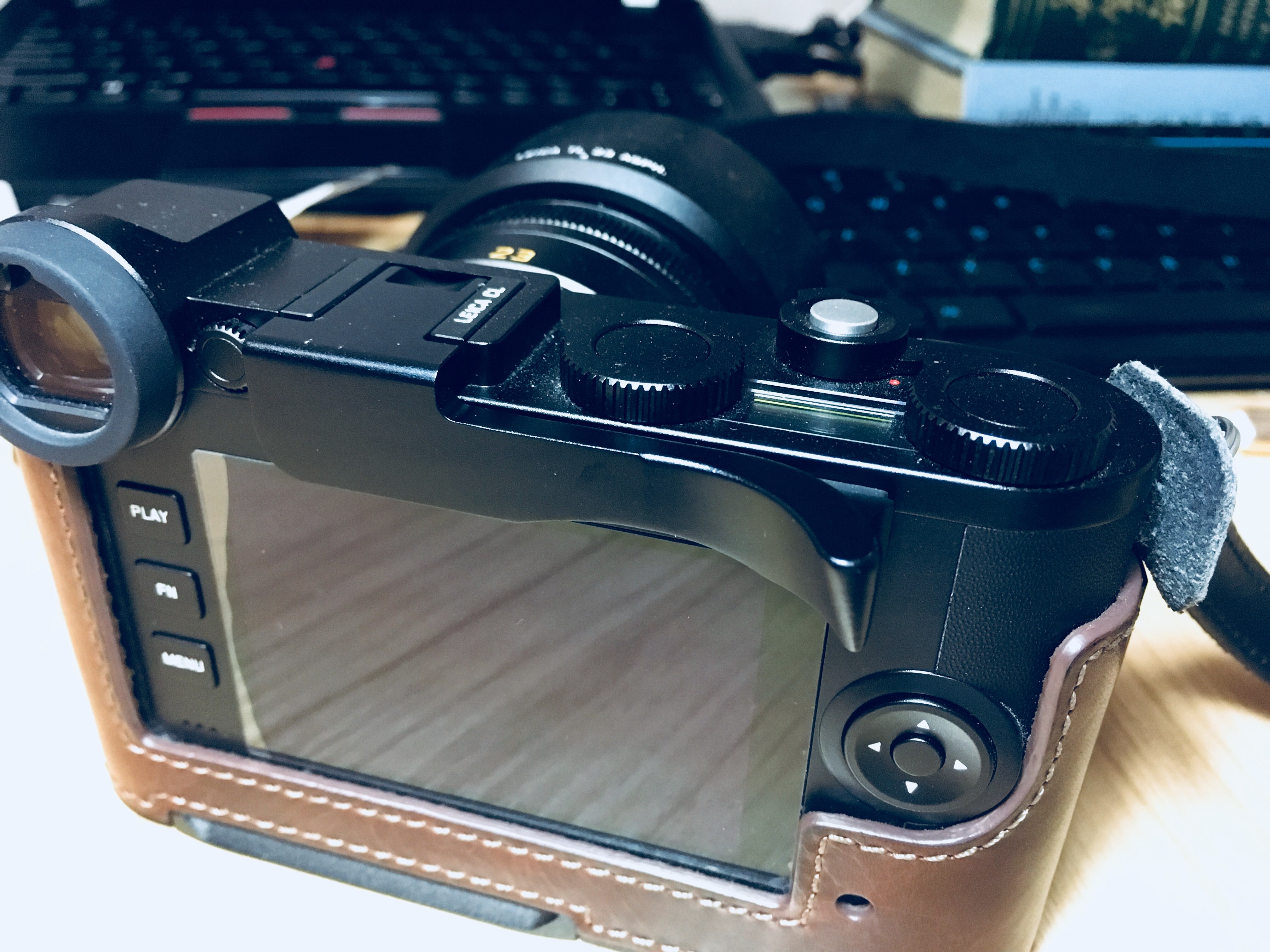 Haoge thb-cb metallikenkä peukalo ylös lepo peukalo ylös kädensija leica cl -kameralle musta