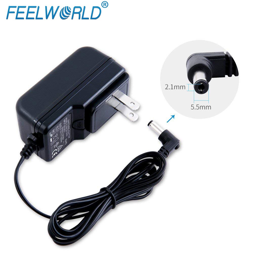 Feelworld Power Adapter 12V 1.5A - AC to DC Switching Power Supply for Feelworld Monitors FW279 F5 S55 F6PLUS