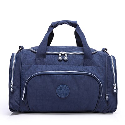 Tegaote mænds rejsetaske stor kapacitet mandlig bagage duffeltasker nylon multifunktionel bærbar weekendtot rejse nyeste stil: Dyb blå