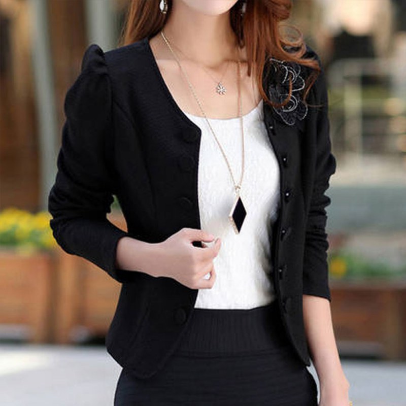 Blazer femenino de talla 3xl bléiser de manga larga para mujer, estilo coreano informal, 4 colores, bonitos trajes para mujer.