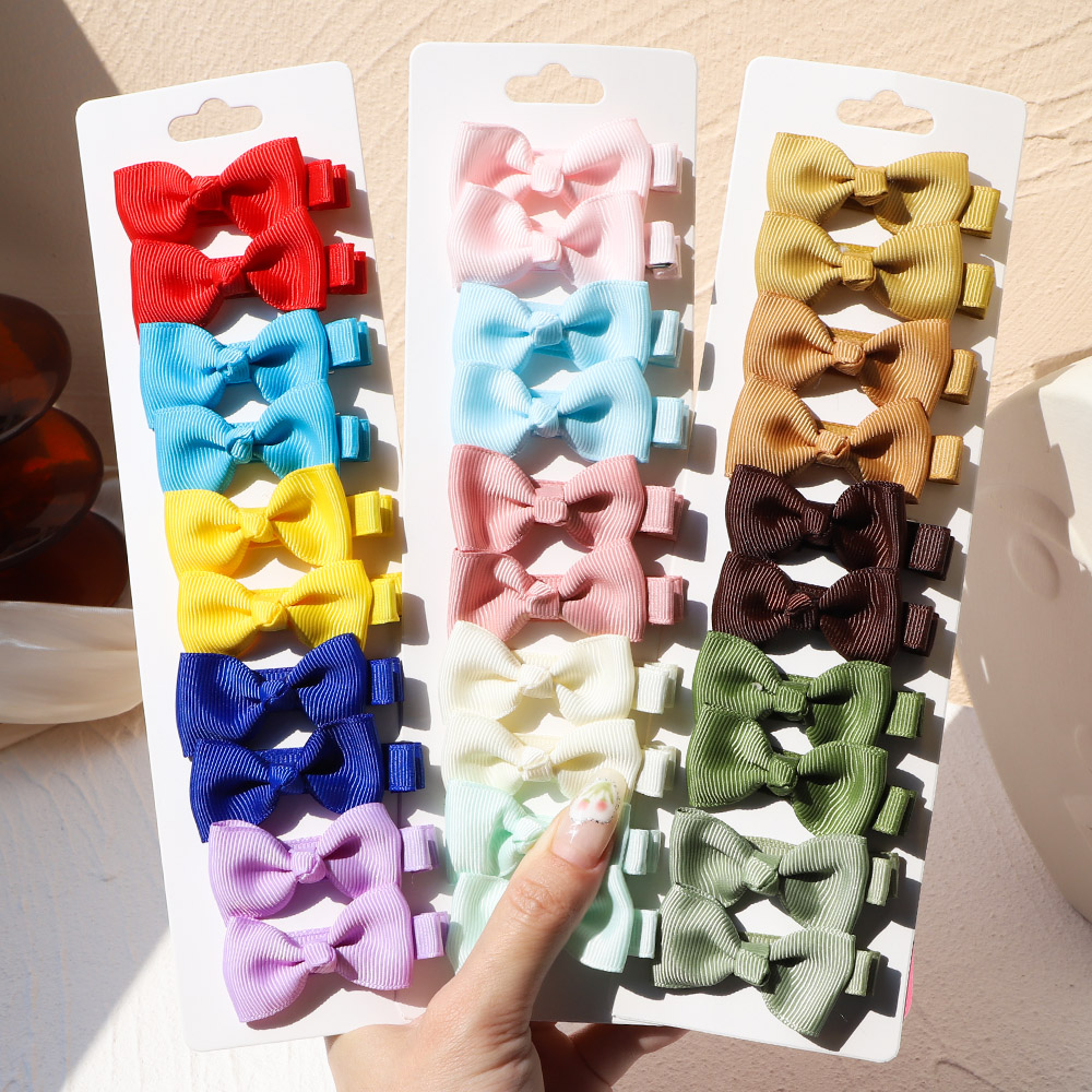 10 unids/set 2 ''lazos coloridos degradados pinzas para el cabello para niñas cinta hecha a mano horquillas con lazo pasadores accesorios para el cabello para niños