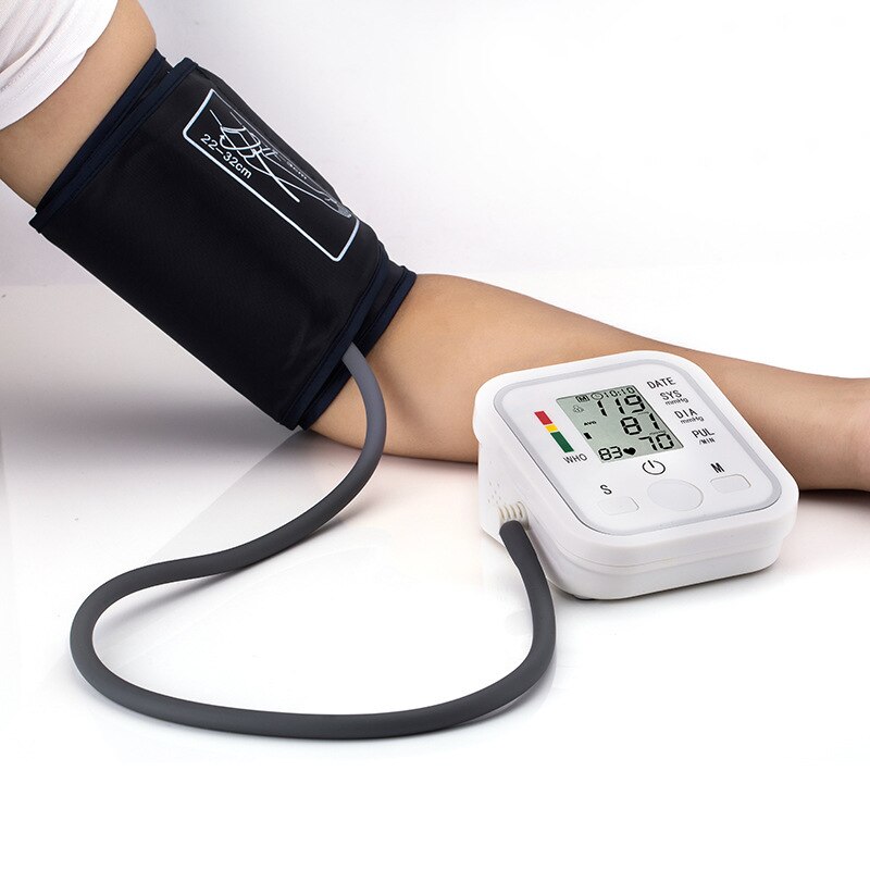 Digitale LCD Bovenarm Bloeddrukmeter Heart Beat Meter Manometer Thuis Gezondheidszorg Tonometer voor Meten Automatische