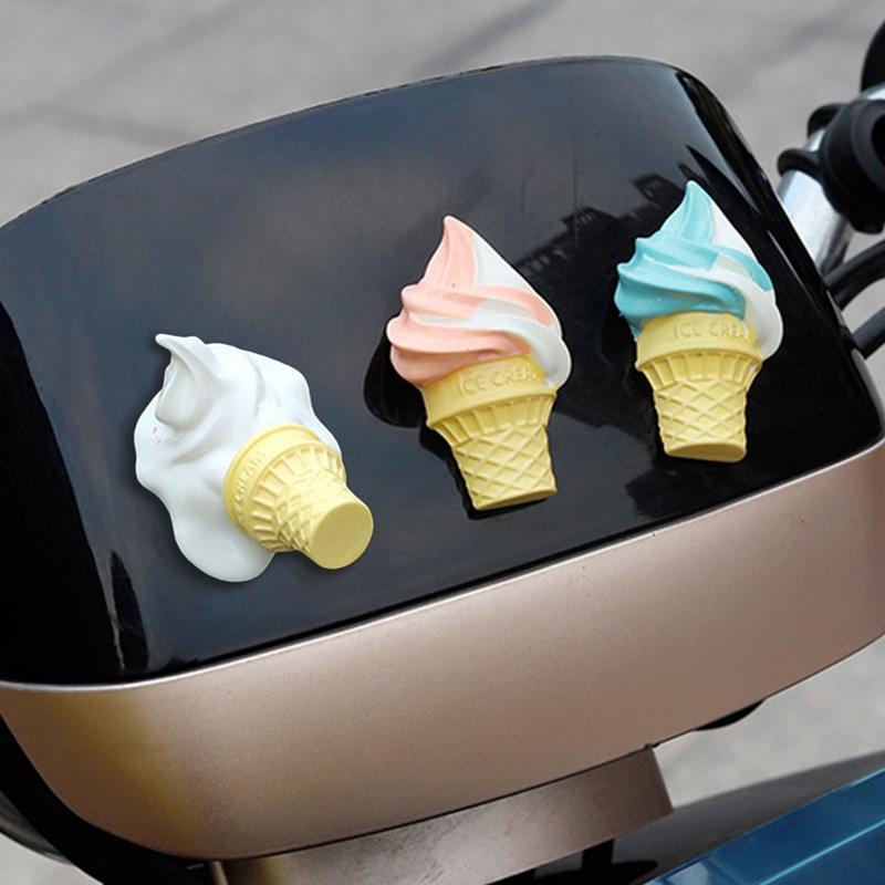 Motorcycle Hat Accessories Falling Ice Cream Spoof Motorcycle Ornament Funny Ornament For Cycling Car Dashboard Decorations