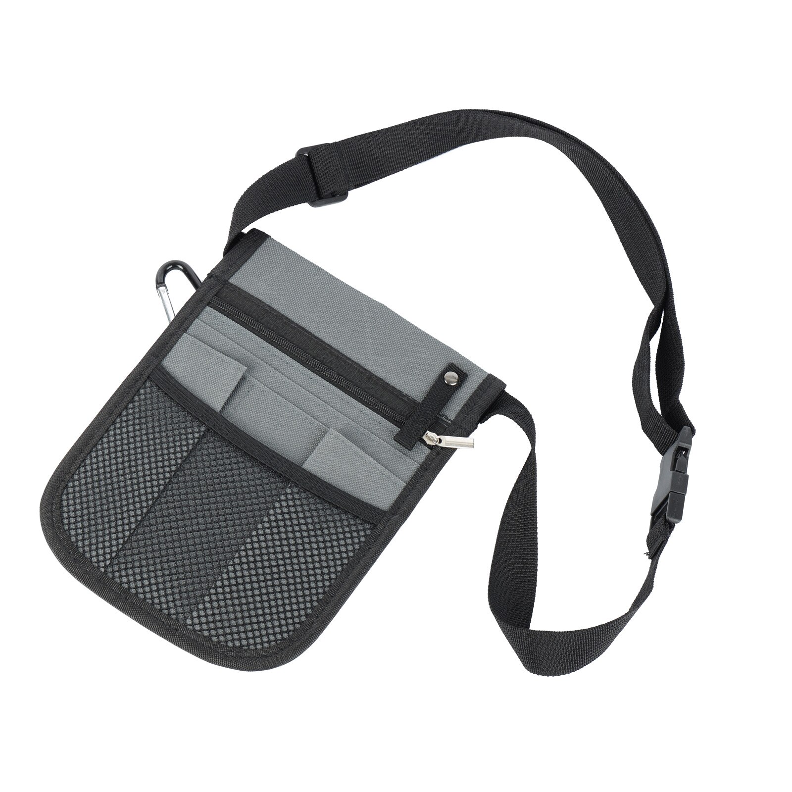 Nurse Nursing Belt Organizer Waist Bag Pouch for Nurse Accessories 2 Sided - 8 Pocket Organizer Utility Belt: Gray