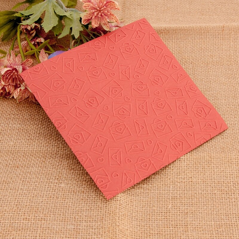 Cute Embossing Folder 3D Plastic Embossing Script Die Stencils Handmade Crafts Supplies Greeting Card Template