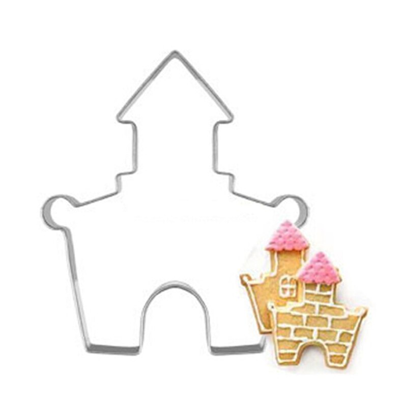 Roestvrij Staal DIY Kasteel Cookie Cakevorm Cutter Keuken Bakken Biscuit Fondant Dessert Mold Fondant Cutter Gingerbread Man