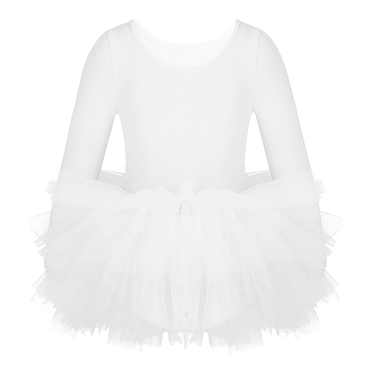 freundlicher Mädchen Ballett Trikot Ballettröckchen tanzen Kleid Halloween Art Leistung Kleidung Herbst Ballerina lyrisch ÜSpund Felsen: Weiß / XS