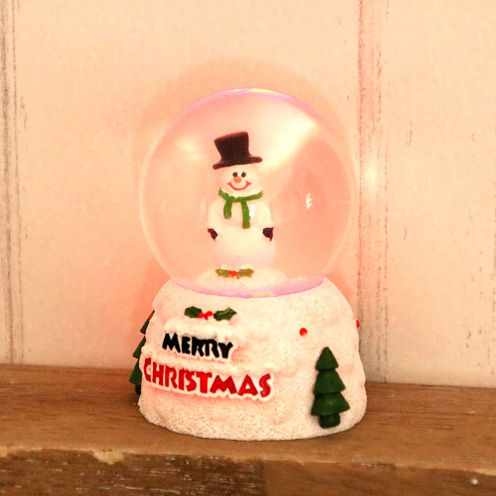 Bola de cristal para decoración del hogar, pilas de botón en miniatura, decoraciones navideñas de , esfera de cristal creativa, 7 5 5cm, artesanía