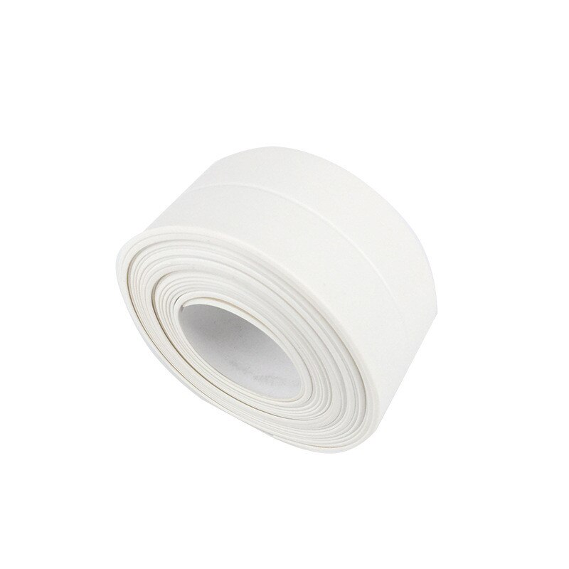 Fregadero de Cocina impermeable moho fuerte autoadhesivo cinta transparente bao crevicio tira autoadhesiva piscina Junta de Agua: White