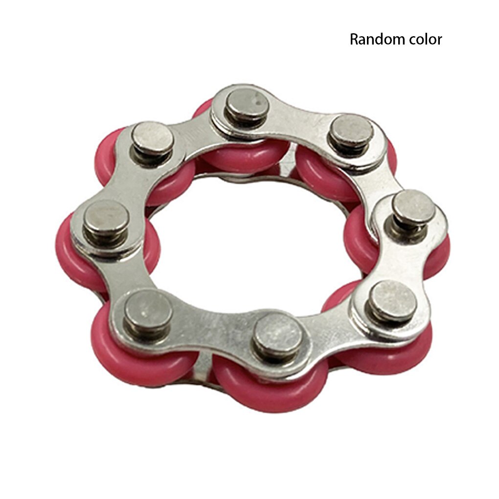 Giocattolo di agitazione della catena della bicicletta antistress per bambini/catena per bici per adulti Fidget Spinner bracciale ansia rilievo Gadget 6/8/12-link: 8 link