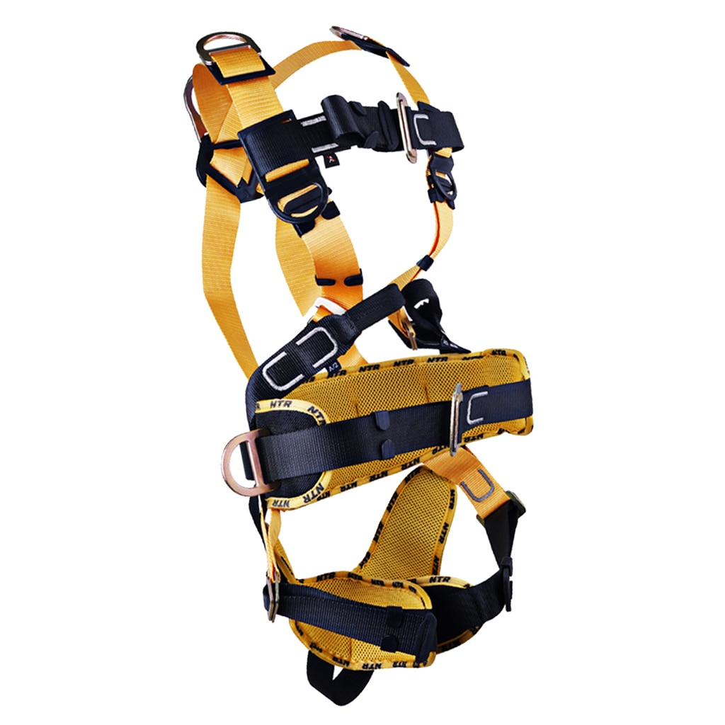Full Body Rock Climbing High Work Rappelling Safety Harness Black Safety Tree Arborist Equipment Gear
