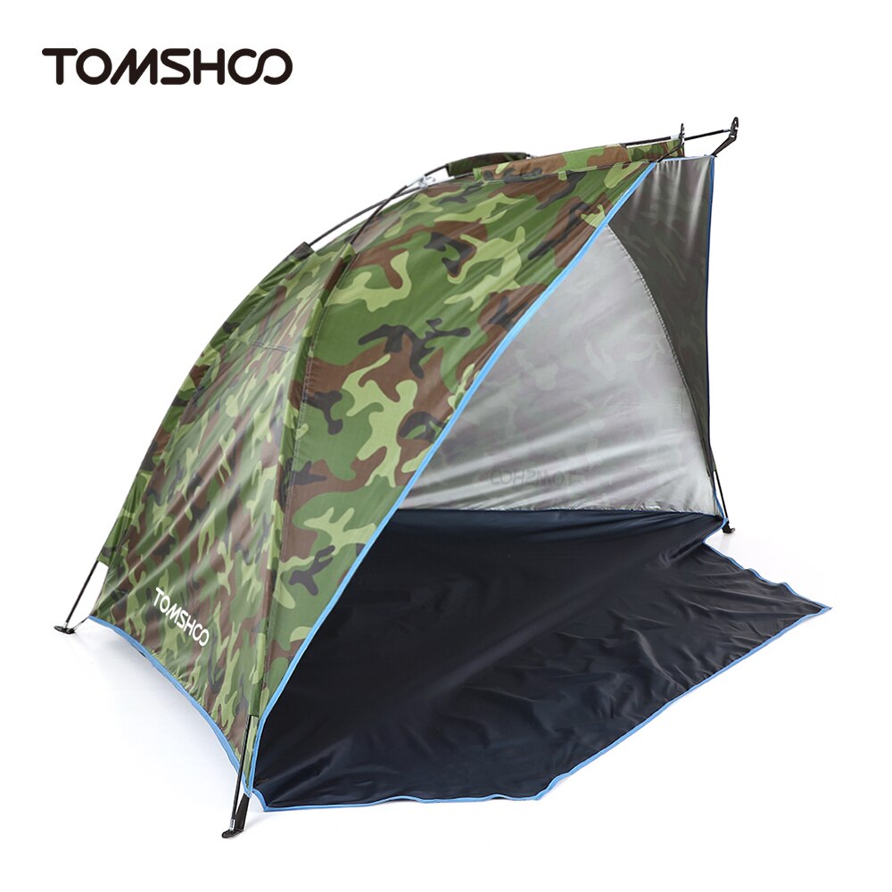 Automatic Instant Pop Up Tent Potable Beach Tent Lightweight Outdoor UV Protection Camping Fishing Tent Cabana Sun Shelter: Camouflage TOMSHOO