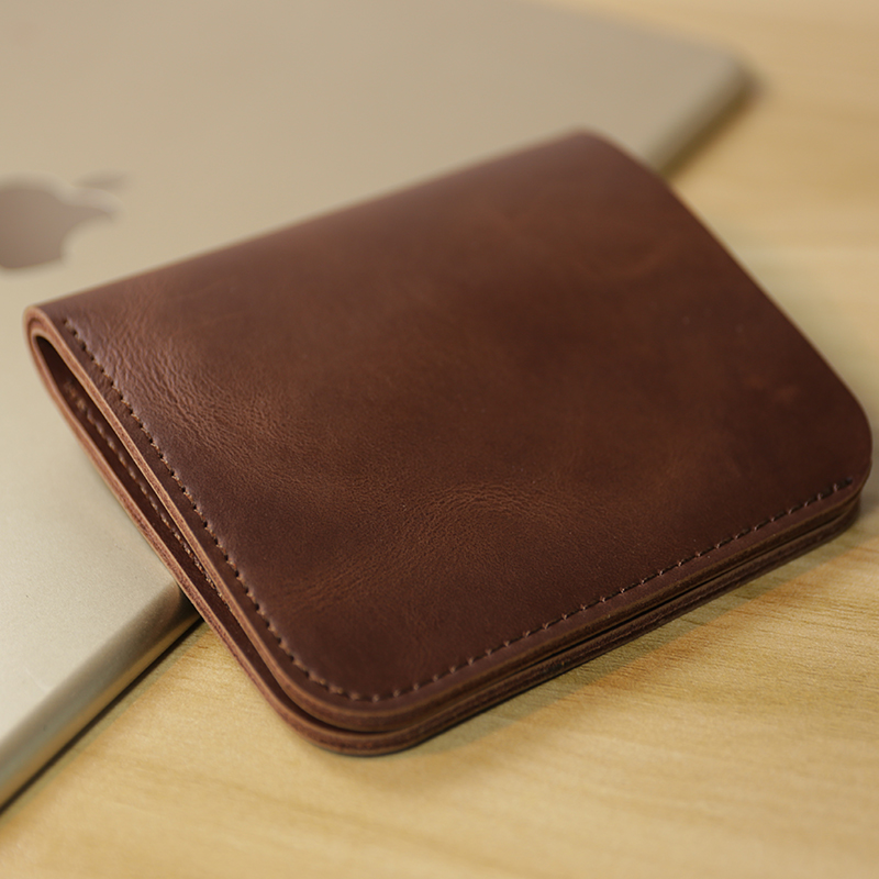 Männer retro Kurze Brieftasche Ultra-dünne Jahrgang Kleine Geldbörse Teilt Leder Kreditkarte Halfter Männlich Schlank Hochwertige Geld Tasche: Blau