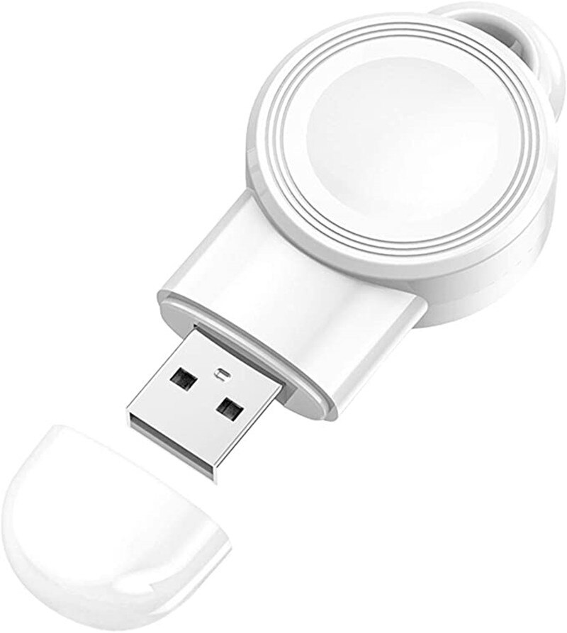 Chargeur pour Apple Watch Series 6 SE 5 4 3 2 1 chargeur USB sans fil Portable magnétique pour Apple Watch 44mm 40mm 38mm 42mm: white