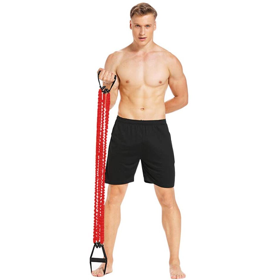 Treningsbånd bryst arm ekspander tre rør fitness tau hjemme gym trening styrke kroppsmuskel treningsutstyr
